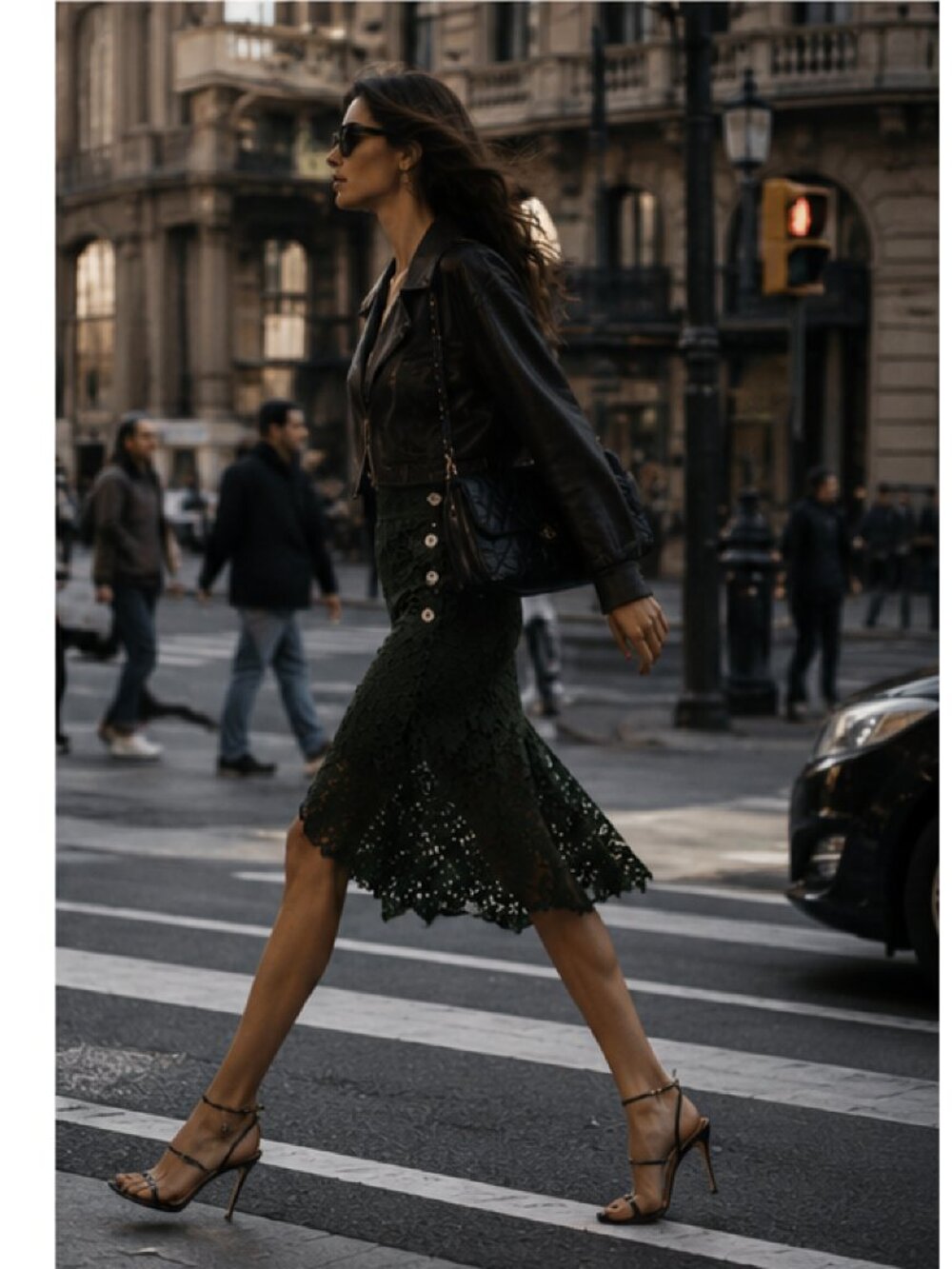 Zara Olive Green Embroidered Midi Skirt NWT - Picture 4 of 13